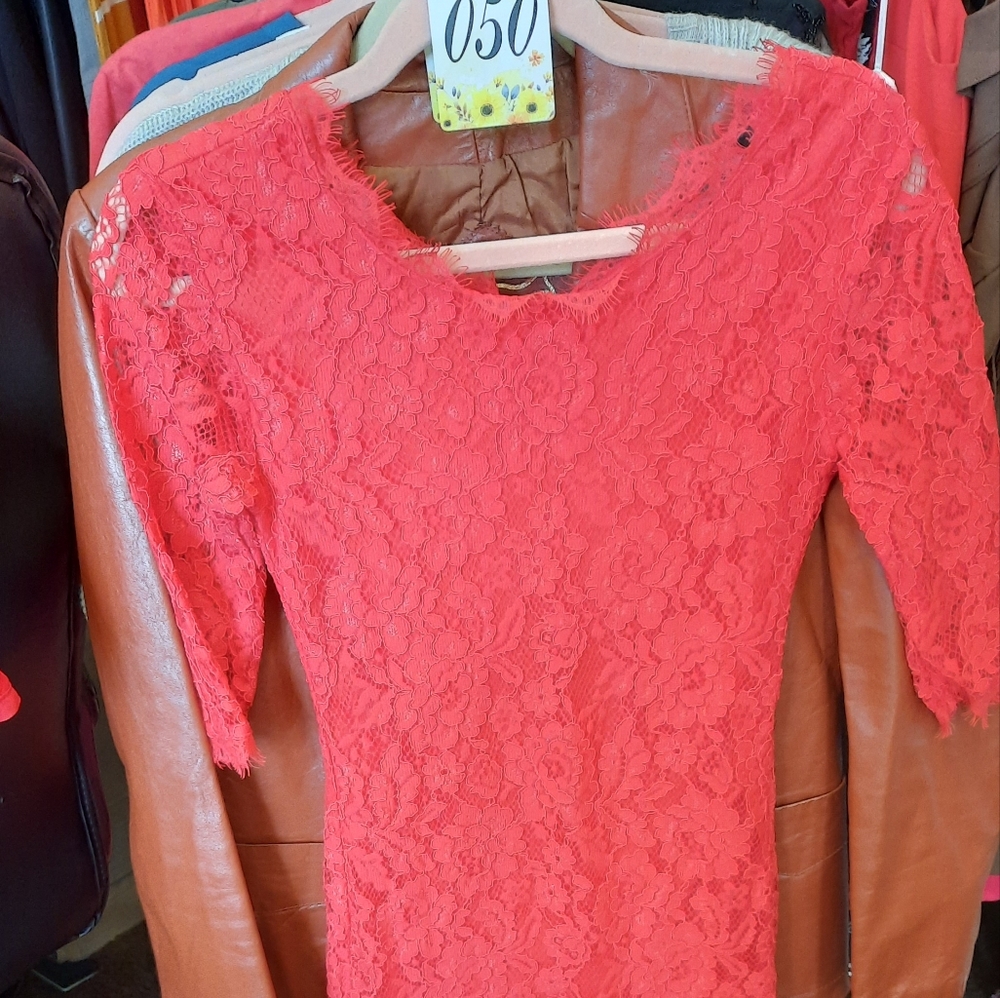 #50 Red Lace Dress Mini